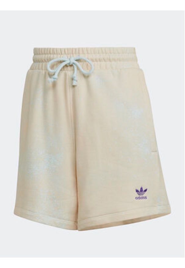 Adidas - adidas Szorty sportowe HL6610 Beżowy Relaxed Fit. Kolor: beżowy. Materiał: bawełna