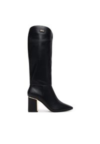 DKNY Kozaki K3544857 Czarny. Kolor: czarny. Materiał: skóra