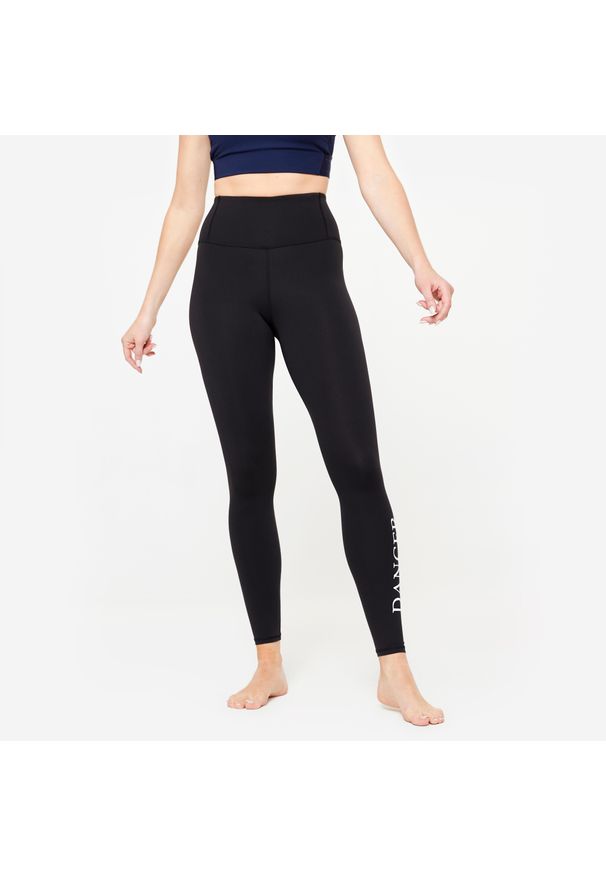 STAREVER - Legginsy do tańca nowoczesnego damskie Starever wysoki stan. Stan: podwyższony. Kolor: czarny, biały, wielokolorowy. Materiał: elastan, poliamid, materiał. Sport: taniec