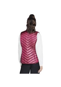 skechers - Kamizelka turystyczna damska GO Shield Shine Vest. Kolor: różowy. Materiał: poliester