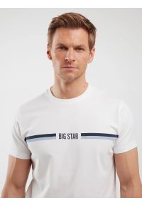 Big-Star - Koszulka męska z nadrukiem biała Lexor 100. Okazja: na co dzień. Kolor: biały. Materiał: dzianina, dresówka, materiał. Wzór: nadruk. Styl: sportowy, casual, klasyczny #6