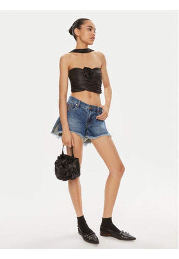 One Teaspoon Szorty jeansowe Marlons 26274 Niebieski Boyfriend Fit. Kolor: niebieski. Materiał: bawełna