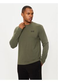 EA7 Emporio Armani Longsleeve 8NPT28 PJVQZ Zielony Regular Fit. Kolor: zielony. Materiał: bawełna. Długość rękawa: długi rękaw