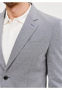 Pako Lorente - Szara marynarka melanż. Okazja: na co dzień. Kolor: szary. Materiał: dzianina, poliester, bawełna. Wzór: melanż. Sezon: wiosna. Styl: casual #4
