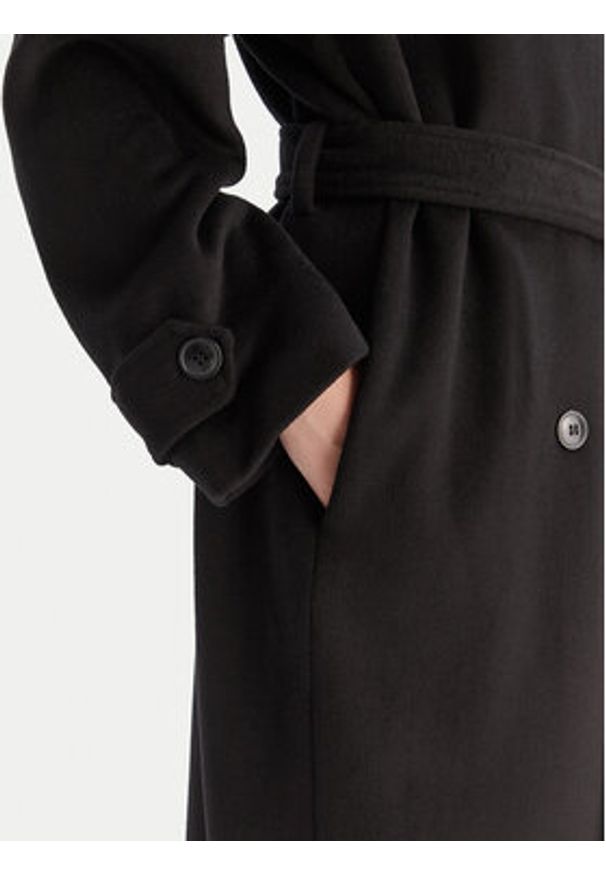 BARDOT - Bardot Płaszcz wełniany Enzo 60087JB Czarny Oversize. Kolor: czarny. Materiał: syntetyk