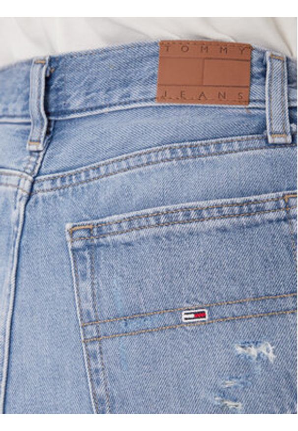 Tommy Jeans Szorty jeansowe Hot Pant Bi8036 DW0DW20575 Niebieski Regular Fit. Kolor: niebieski. Materiał: bawełna