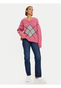 Mustang Sweter Dana 1015415 Różowy Oversize. Kolor: różowy. Materiał: syntetyk #5