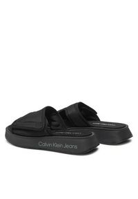 Calvin Klein Jeans Klapki Prefresato Sandal Softny YW0YW00968 Czarny. Kolor: czarny. Materiał: materiał #4