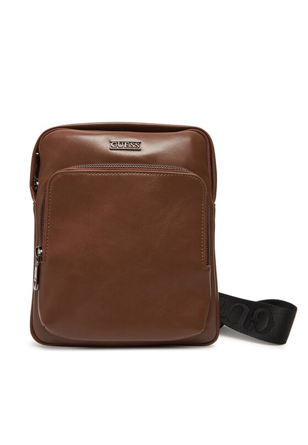 Guess Saszetka HMBOCA P5323 Brązowy. Kolor: brązowy. Materiał: skóra