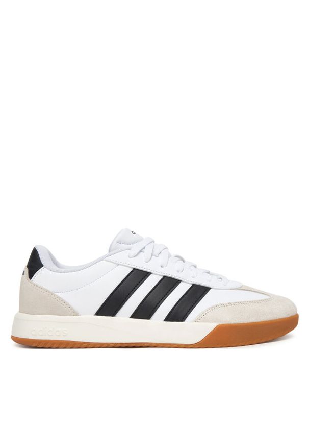 Adidas - adidas Sneakersy Vl Court 00S JR9818 Biały. Kolor: biały. Materiał: skóra, zamsz