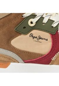 Pepe Jeans Sneakersy PLS31516 Brązowy. Kolor: brązowy. Materiał: zamsz, skóra