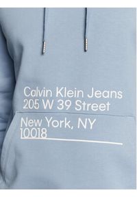 Calvin Klein Jeans Bluza J30J322519 Błękitny Regular Fit. Kolor: niebieski. Materiał: bawełna