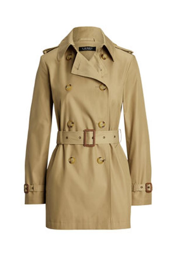 Lauren Ralph Lauren - LAUREN RALPH LAUREN Trencz 297967126002 Beżowy Regular Fit. Kolor: beżowy. Materiał: syntetyk, bawełna