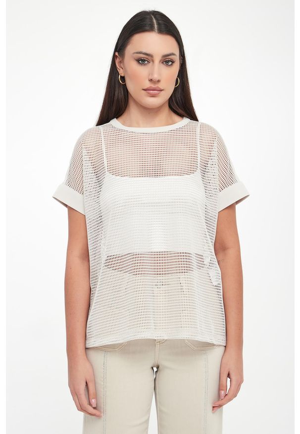 Joseph Ribkoff - Bluzka damska ażurowa JOSEPH RIBKOFF. Wzór: ażurowy