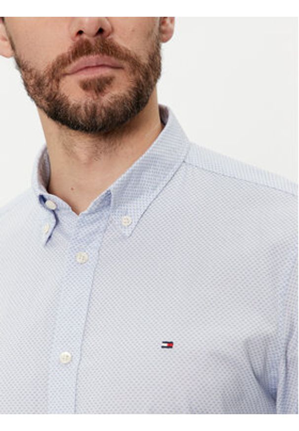 TOMMY HILFIGER - Tommy Hilfiger Koszula MW0MW33762 Błękitny Regular Fit. Kolor: niebieski. Materiał: bawełna