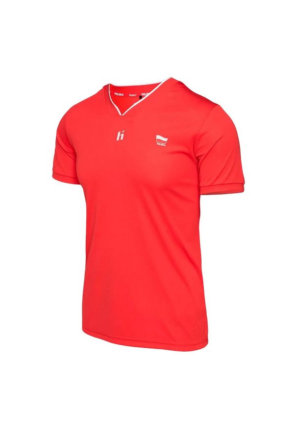 Huari - Koszulka Męska Polska. Kolor: czerwony, wielokolorowy, biały. Sport: turystyka piesza