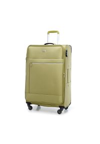 Wittchen - Duża walizka miękka z błyszczącym suwakiem z przodu zielona. Kolor: zielony. Materiał: poliester. Styl: elegancki, wakacyjny #5