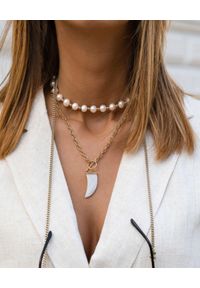 SELFIE JEWELLERY - Naszyjnik z perłami Pearl Sky. Materiał: z mosiądzu. Kolor: biały. Kamień szlachetny: perła #5