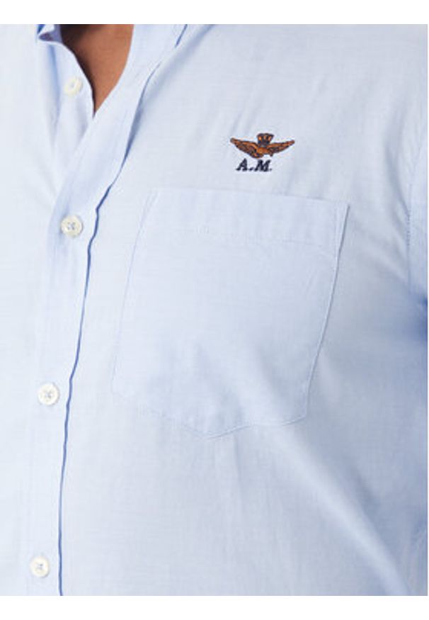 Aeronautica Militare Koszula 252CA1277UCT03532 Błękitny Regular Fit. Kolor: niebieski. Materiał: bawełna