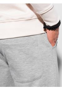 Ombre Clothing - Spodnie męskie dresowe P991 - szare - XL. Okazja: na co dzień. Kolor: szary. Materiał: dresówka. Styl: casual, sportowy #3