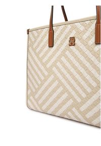 TOMMY HILFIGER - Tommy Hilfiger Torebka Th City Tote AW0AW18394 Beżowy. Kolor: beżowy. Materiał: skórzane #2