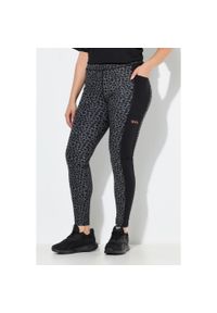 ULLA POPKEN - Damskie Legginsy sportowe szybkoschnące kieszenie z recyklingu. Kolekcja: plus size. Kolor: czarny. Materiał: poliester, materiał, elastan #1