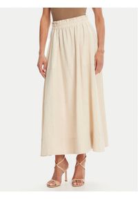 YAS Spódnica maxi Flaxy 26036370 Beżowy Regular Fit. Kolor: beżowy. Materiał: wiskoza