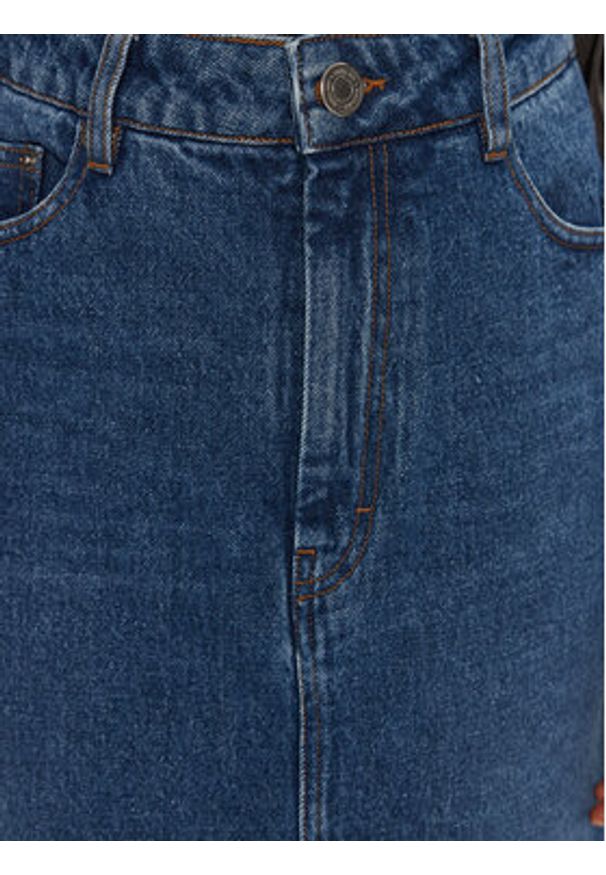 AMI PARIS Spódnica jeansowa FSK235.DE0031 Niebieski Regular Fit. Kolor: niebieski. Materiał: bawełna