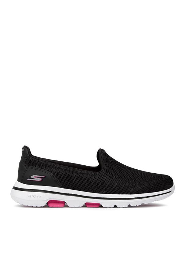 skechers - Skechers Półbuty Go Walk 5 15901/BKHP Czarny. Kolor: czarny. Materiał: materiał