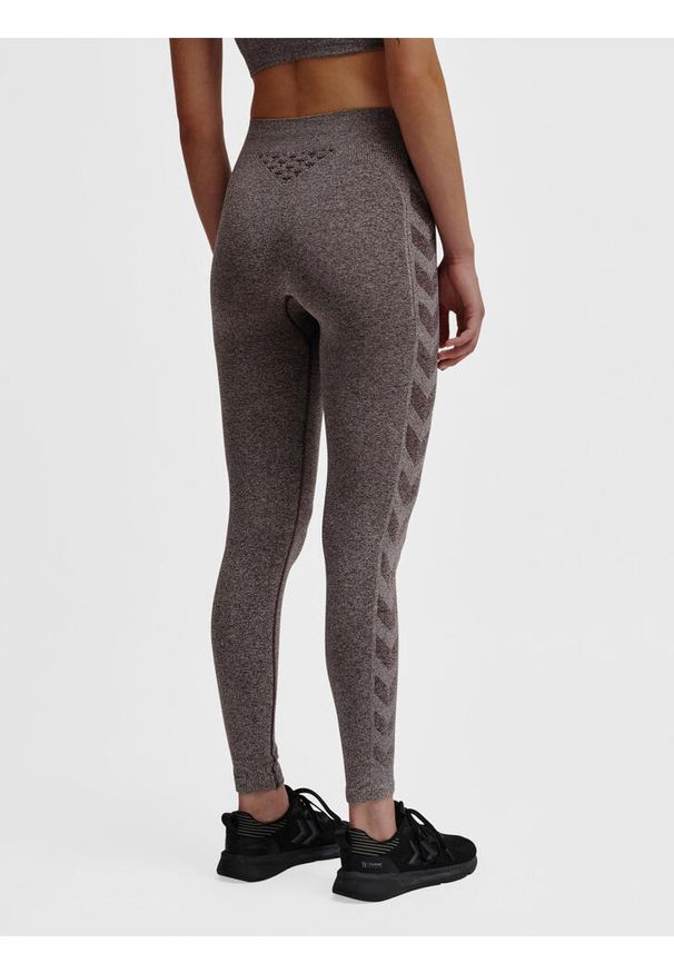 Damskie legginsy bezszwowe Hummel CI. Kolor: brązowy. Materiał: materiał, dzianina. Sport: fitness