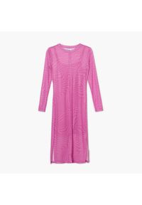Cropp - Sukienka midi - Różowy. Kolor: różowy. Długość: midi