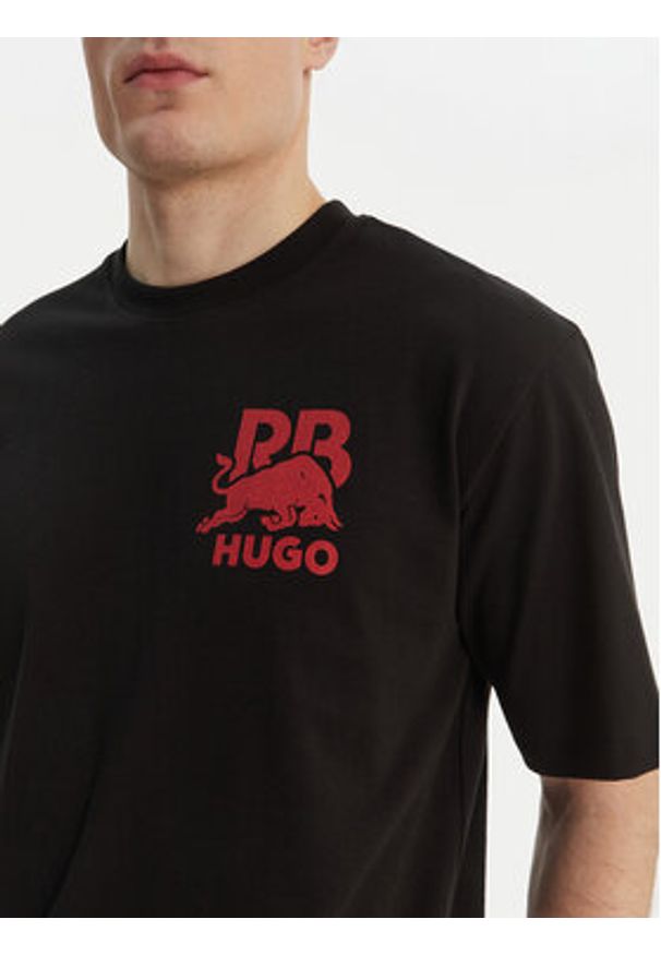 Hugo - HUGO T-Shirt Delel_RB 50564572 Czarny Relaxed Fit. Kolor: czarny. Materiał: bawełna