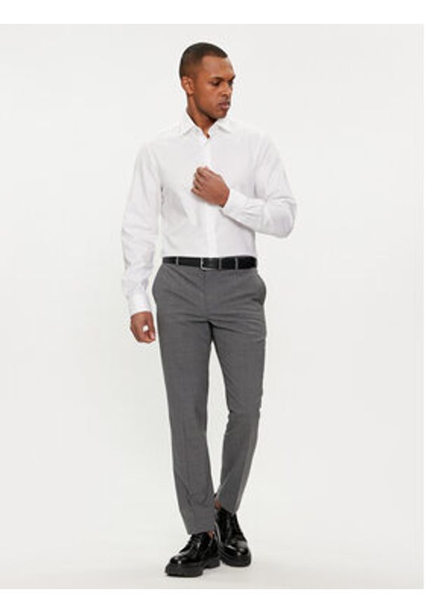 Michael Kors Koszula MD0MD91514 Biały Slim Fit. Kolor: biały. Materiał: bawełna