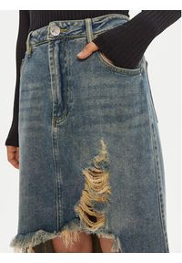 One Teaspoon Spódnica jeansowa 26580 Niebieski Regular Fit. Kolor: niebieski. Materiał: bawełna #4