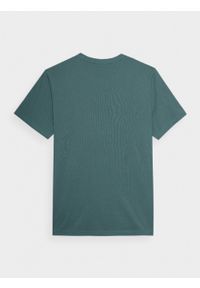 outhorn - T-shirt z nadrukiem męski - oliwkowy. Okazja: na co dzień. Kolor: oliwkowy. Materiał: dzianina, bawełna. Wzór: nadruk. Styl: casual #4