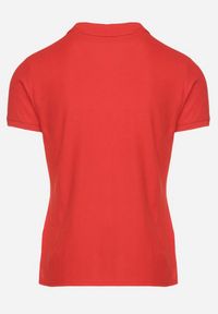 Born2be - Czerwony T-shirt Polo z Bawełną Fodelira. Okazja: na co dzień. Typ kołnierza: polo. Kolor: czerwony. Materiał: bawełna. Styl: klasyczny, elegancki, casual #4