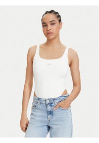 Tommy Jeans Body Metallic Logo DW0DW22311 Biały Slim Fit. Kolor: biały. Materiał: syntetyk #1