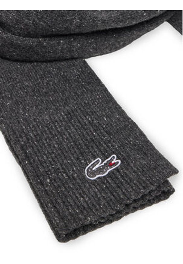 Lacoste Szalik RE5992 Szary. Kolor: szary. Materiał: wełna