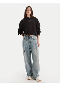 Tommy Jeans Bluza Bling Linear DW0DW21607 Czarny Regular Fit. Kolor: czarny. Materiał: bawełna