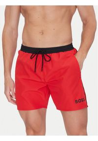 BOSS Szorty kąpielowe Starfish 50514429 Czerwony Regular Fit. Kolor: czerwony. Materiał: syntetyk