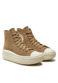 Converse Trampki Chuck Taylor All Star Move Platform A11145C Brązowy. Kolor: brązowy. Materiał: zamsz, skóra. Obcas: na platformie #5