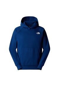 Bluza męska The North Face Raglan Box NSE 0A89F9H4B1 - granatowa. Okazja: na co dzień. Typ kołnierza: kaptur. Kolor: niebieski. Materiał: poliester, bawełna. Długość rękawa: raglanowy rękaw. Styl: klasyczny, casual, sportowy #1