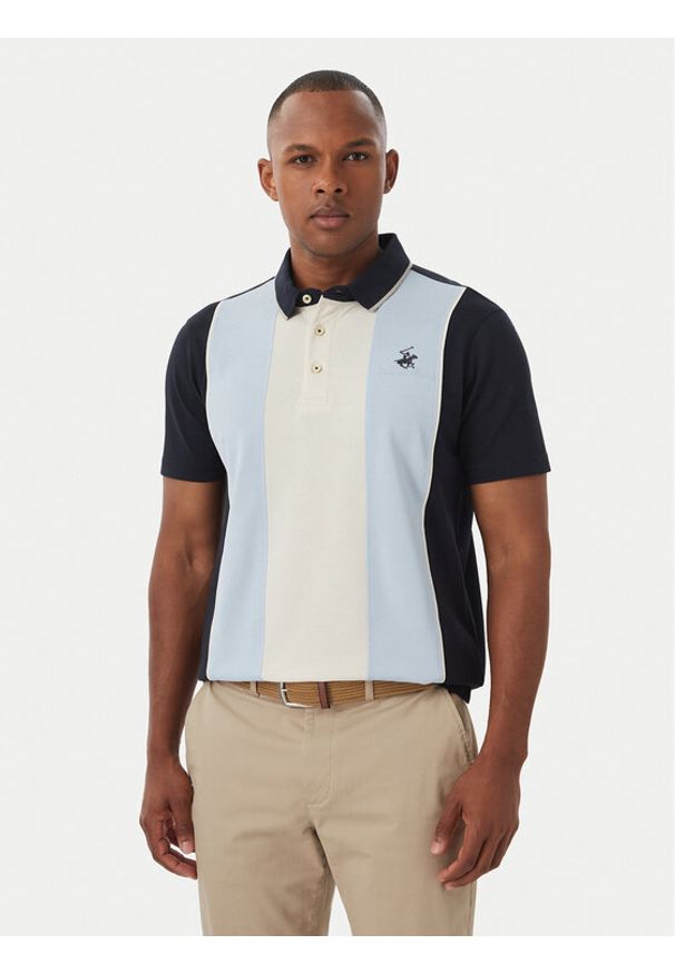 Beverly Hills Polo Club Polo M2750 Granatowy Regular Fit. Typ kołnierza: polo. Kolor: niebieski. Materiał: bawełna