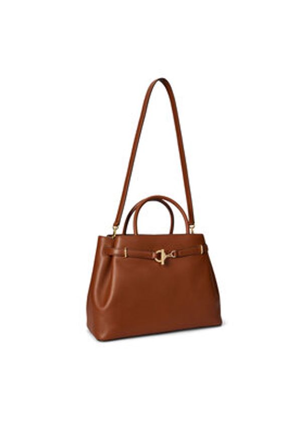 Lauren Ralph Lauren - LAUREN RALPH LAUREN Torebka 431P03417001 Brązowy. Kolor: brązowy. Materiał: skórzane