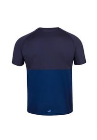 Koszulka męska Babolat Play Crew Neck Tee estate Blue M. Kolor: niebieski. Długość rękawa: krótki rękaw. Długość: krótkie. Sport: tenis