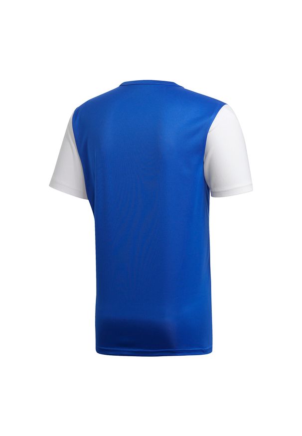 Adidas - T-Shirt Estro 19 231. Kolor: biały, wielokolorowy, niebieski. Sport: piłka nożna