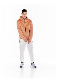 LEONE 1947 APPAREL - Męska kurtka neoprenowa w kolorach ziemi. Kolor: beżowy. Materiał: neopren. Sport: turystyka piesza