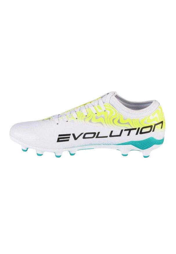 Joma - Męskie Buty Piłkarskie Evolution Firm Ground. Kolor: niebieski, wielokolorowy, biały, żółty. Sport: piłka nożna