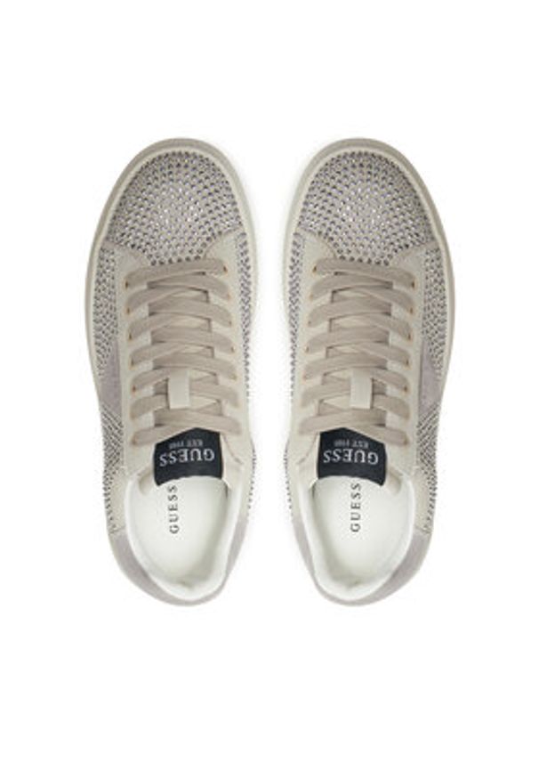 Guess Sneakersy FLPELB SUE12 Beżowy. Kolor: beżowy. Materiał: zamsz, skóra