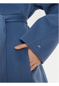 TOMMY HILFIGER - Tommy Hilfiger Płaszcz wełniany WW0WW43603 Niebieski Regular Fit. Kolor: niebieski. Materiał: wełna, syntetyk #6